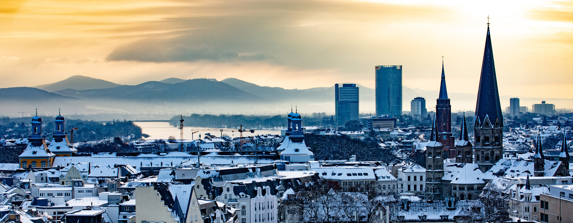 winterliches Panorama von Bonn