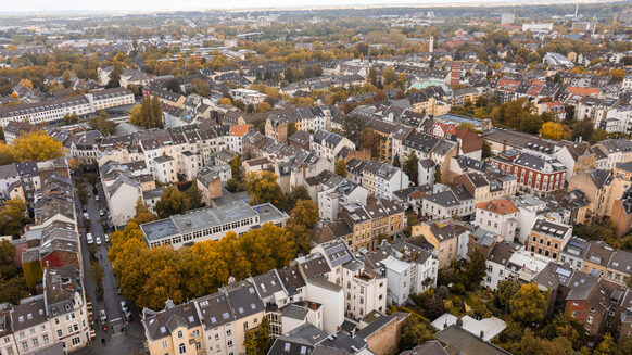 Luftaufnahme der Bonner Nordstadt