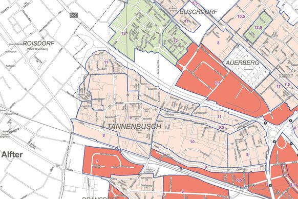 Mietspiegel 2024: Detailansicht Kartenausschnitt 1