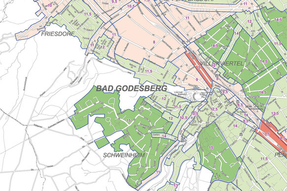 Mietspiegel 2024: Detailansicht Kartenausschnitt 11