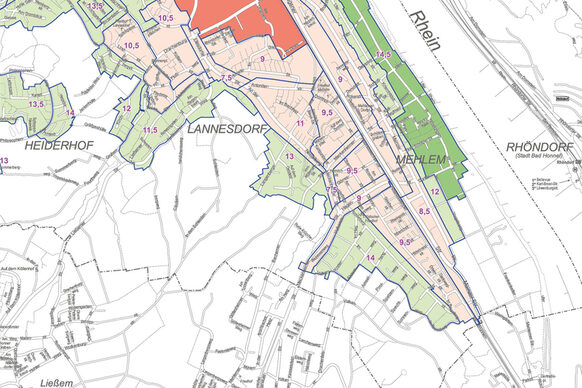 Mietspiegel 2024: Detailansicht Kartenausschnitt 16