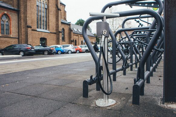 Radstation mit Luftpumpe