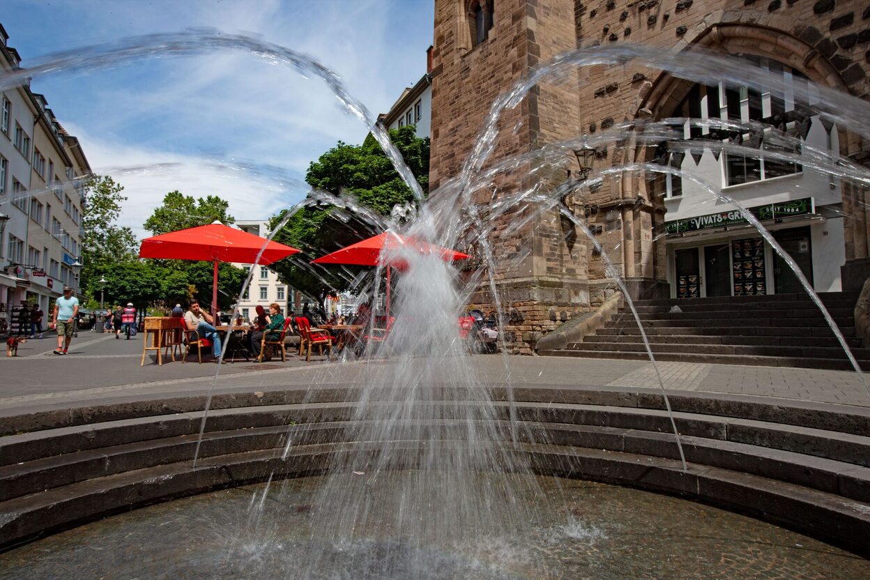 Brunnen am Sterntor in der Bonner Innenstadt.