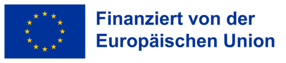 Das Logo zeigt die europäische Flagge und den Schriftzug Finanziert von der Europäischen Union