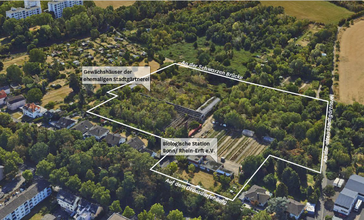 Gebietsübersicht; Stottrop Stadtplanung auf Grundlage von Stadtplan Bonn 2023