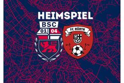 Auf dem Bild sind die Logos der Vereine Bonner SC und FV Hürth sowie der Titel Heimspiel abgebildet.