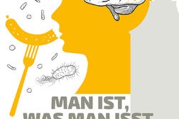 Plakat; Exzellenzuniversität lädt ein: Man ist, was man isst.