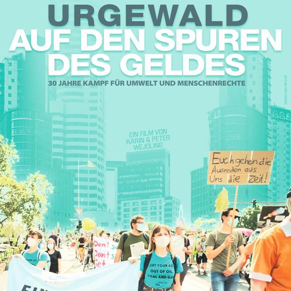 Plakat: "Urgewald - auf den Spuren des Geldes"