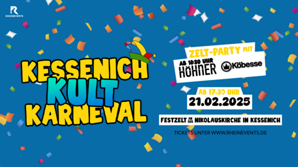 Der "KESSENICH KULT KARNEVAL" verspricht einen unvergesslichen Abend voller Karnevalszauber, Musik und ausgelassener Stimmung.