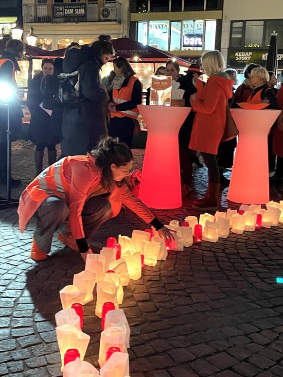 Lichtermeer auf dem Bonner Marktplatz